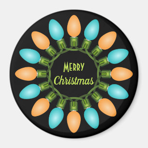 Jul Ljus Circle i Orange och Blue Magnet