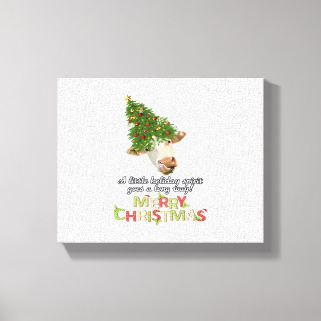 Jul Ljus Cow Älskare Classic T-Shirt Canvastryck (Framsida)