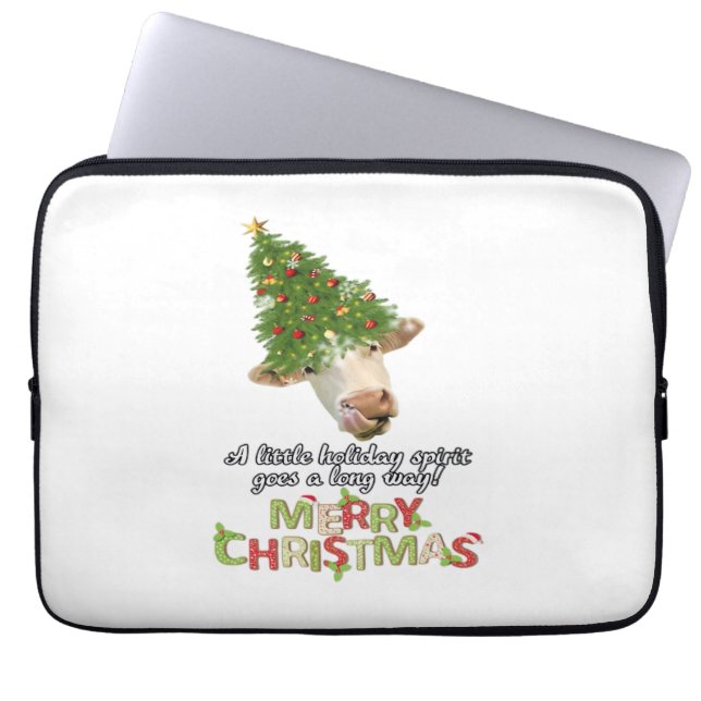 Jul Ljus Cow Älskare Classic T-Shirt Laptop Fodral (Framsidan)