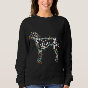 Jul Ljus Dalmatian Hund älskare ugly Sweater T Shirt