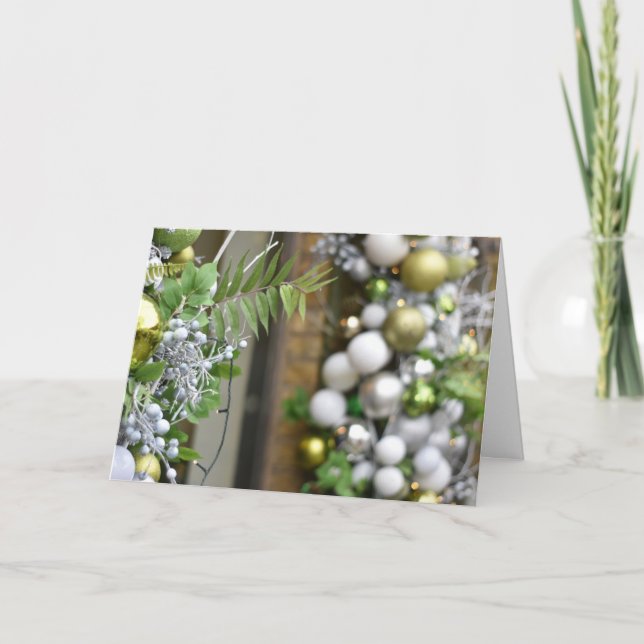 Jul Ljus Dekorations London Photography Kort (Framsida)