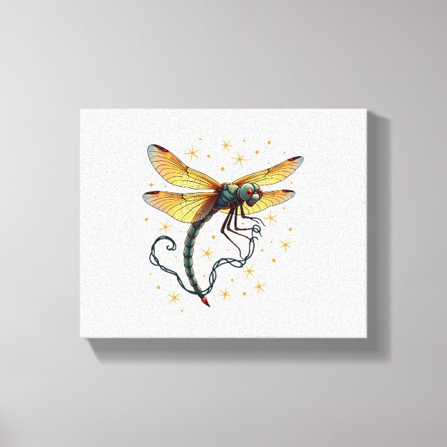 Jul Ljus Dragonfly Canvastryck (Framsida)