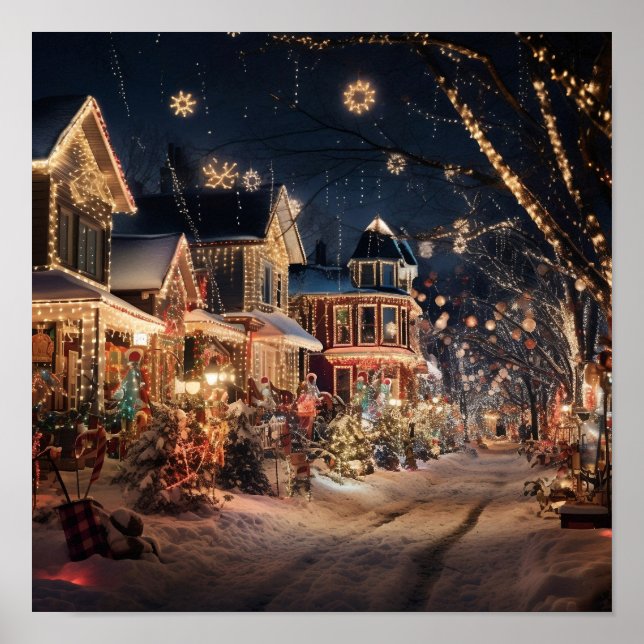 Jul Ljus efter Snö Poster (Framsidan)