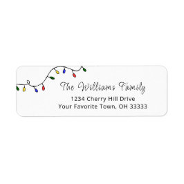 Jul-Ljus - Festive Modern Returadress Etikett