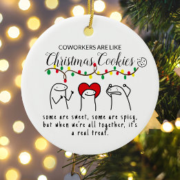 Jul Ljus Funny Coworking Meme Art White Julgransprydnad Keramik