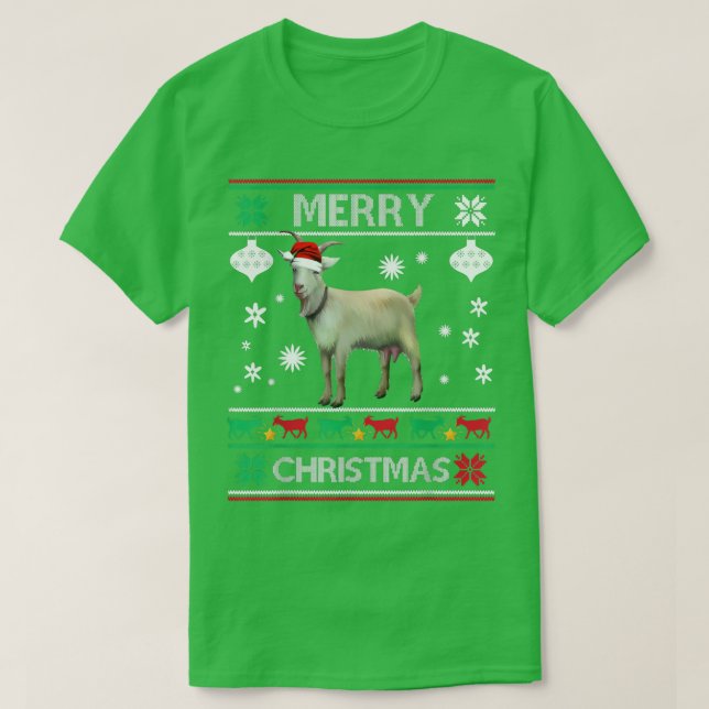 Jul Ljus Goat Julafton Pajama God jul T Shirt (Design framsida)