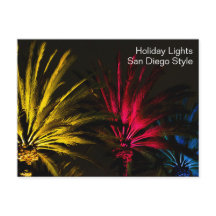 Jul Ljus Handflatan Träd Helgdag San Diego