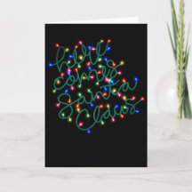 Jul ljus här kommer jultomten Helgdag Card