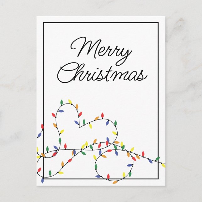 Jul Ljus_Heart Vykort (Framsida)