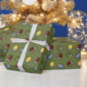 Jul-Ljus-Helgdag Wrappi, visklig Färgad Presentpapper