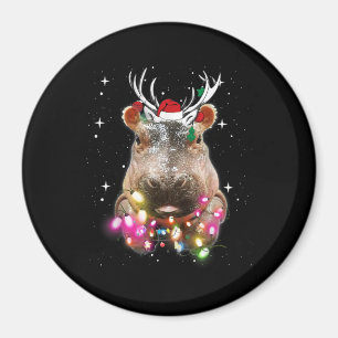 Jul Ljus Hippo Fiona Hippopotamus Älskare Magnet