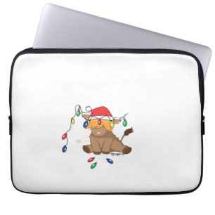 Jul-ljus, höglandsköks, ful sweater christm laptop fodral