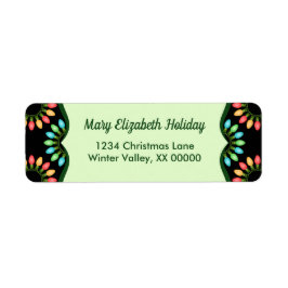 Jul-Ljus i Mönster i färglösa cirklar Returadress Etikett