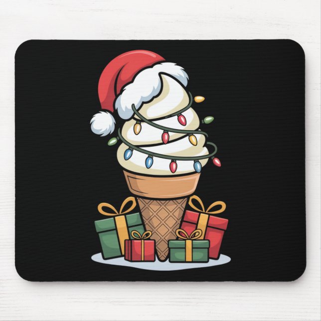 Jul-Ljus Ice Cream Cone with Santa Hat Des Musmatta (Framsidan)