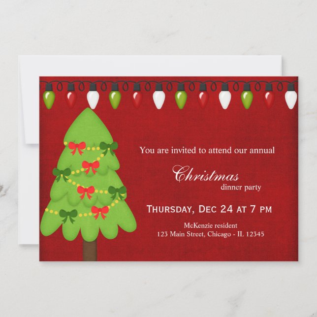 Jul Ljus Inbjudningar (Framsida)