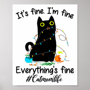 Jul Ljus jag är Bra Allt är Bra Katt M Poster