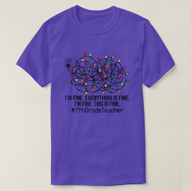 Jul Ljus jag är Bra Allt är Bra Teach T Shirt (Design framsida)