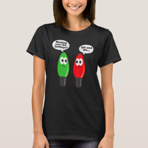 Jul Ljus Joke Light Bulb jobbar av Pu T Shirt