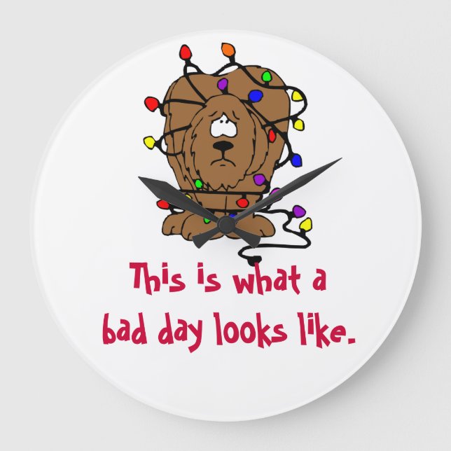 Jul Ljus Joke Rolig hund Helgdag Ljus Stor Klocka (Framsida)