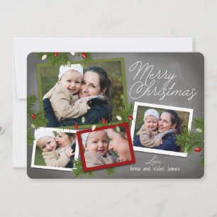 Jul Ljus Julfoto-kort Julkort