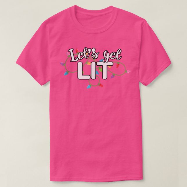 Jul Ljus Låt oss att du får Lit Gift T Shirt (Design framsida)