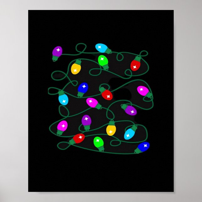 Jul Ljus - Låt oss Lit Ljus - Merry & Br Poster (Framsidan)