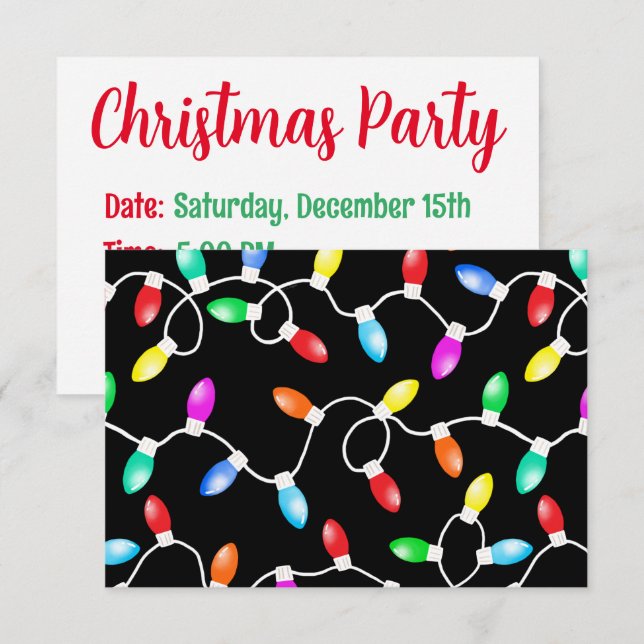 Jul Ljus Mönster Inbjudningar (Fram/baksida)