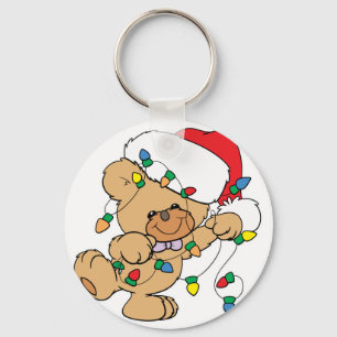 Jul Ljus Nalle Nyckelring