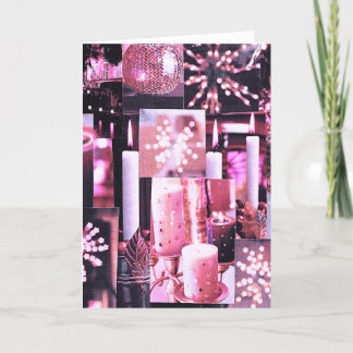 Jul ljus och gnistrar vikta högtidskort helgkort