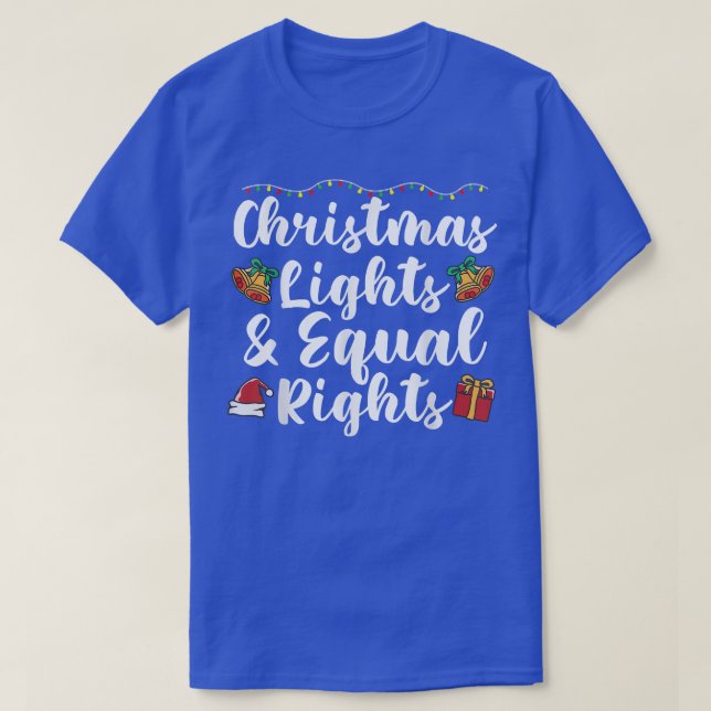 Jul ljus och lika höger t shirt (Design framsida)