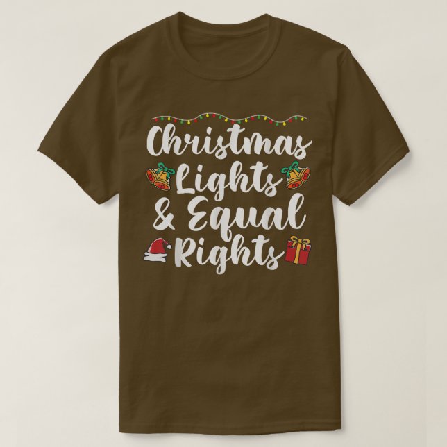 Jul ljus och lika höger t shirt (Design framsida)