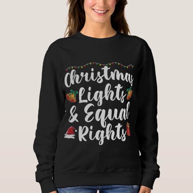 Jul ljus och lika höger t shirt (Framsida)
