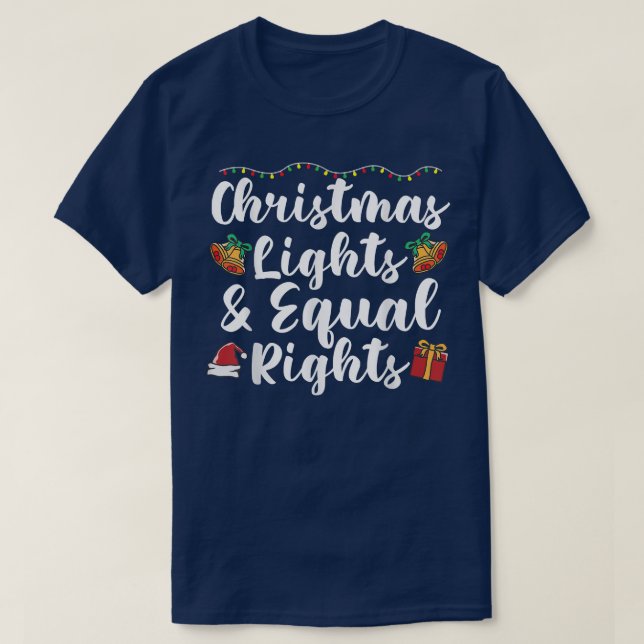 Jul ljus och lika höger t shirt (Design framsida)
