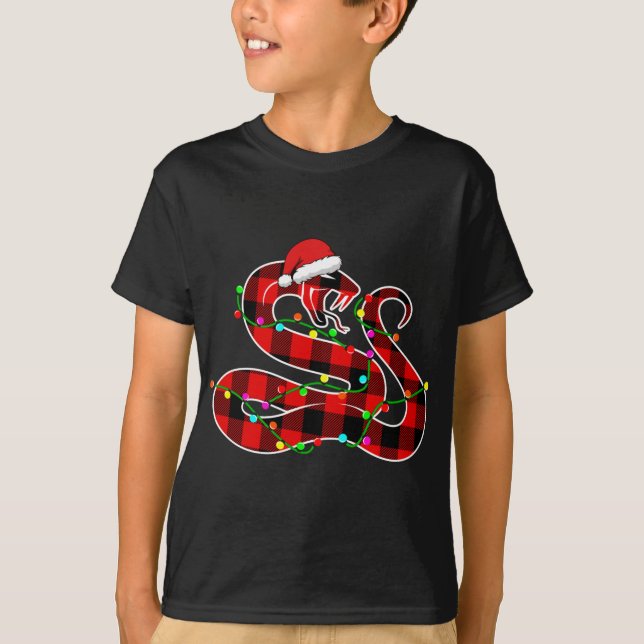 Jul Ljus Pajama Red Play Snake Animals Lo T Shirt (Framsida)