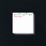 Jul Ljus Post - anteckningar Post-it Block<br><div class="desc">Den här helgdag skickar anteckningarna visas i en julklapp med texten "Merry & Bright" Anpassa det här ljuset eller Köp som det är.</div>