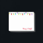 Jul Ljus Post - anteckningar Post-it Block<br><div class="desc">Den här helgdag skickar anteckningarna visas i en julklapp med texten "Merry & Bright" Anpassa det här ljuset eller Köp som det är.</div>