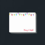 Jul Ljus Post - anteckningar Post-it Block<br><div class="desc">Den här helgdag skickar anteckningarna visas i en julklapp med texten "Merry & Bright" Anpassa det här ljuset eller Köp som det är.</div>