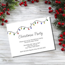 Jul Ljus Retro Julfest-inbjudan