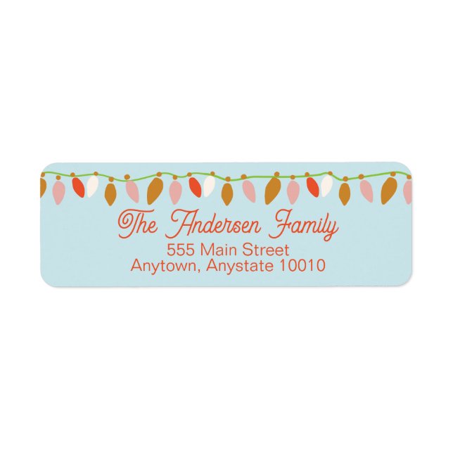 Jul Ljus Returadress Etikett (Framsidan)