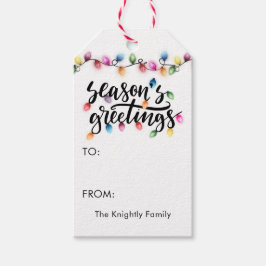 Jul Ljus Säsonhälsningar TILL FRÅN Presentetikett