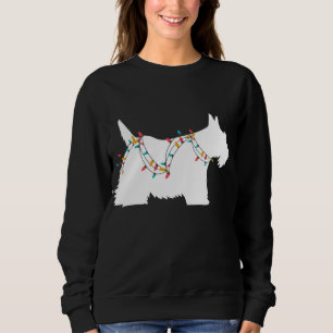 Jul Ljus Scottish Terrier i Hund älskare T Shirt