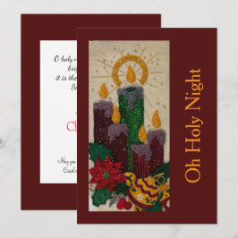 Jul ljus sekvens sy holly julkort