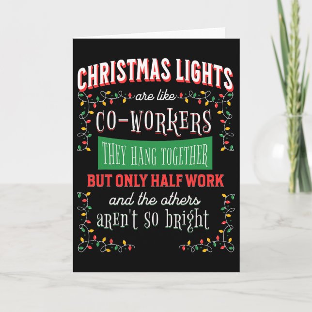 Jul Ljus som Coworking Office Joke Funny Kort (Framsida)