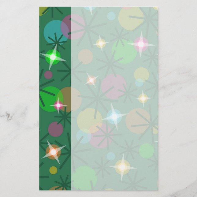 Jul Ljus-stationeringssidan rand Brevpapper (Framsida)