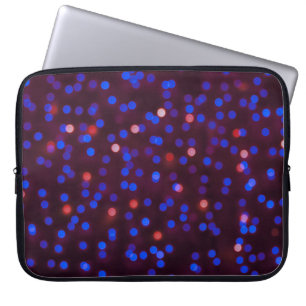 Jul ljus, suddig, festlig bakgrund. laptop fodral