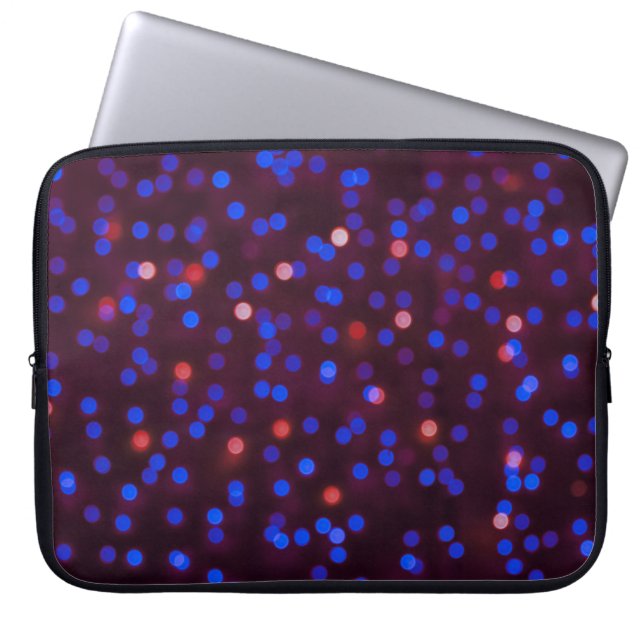 Jul ljus, suddig, festlig bakgrund. laptop fodral (Framsidan)