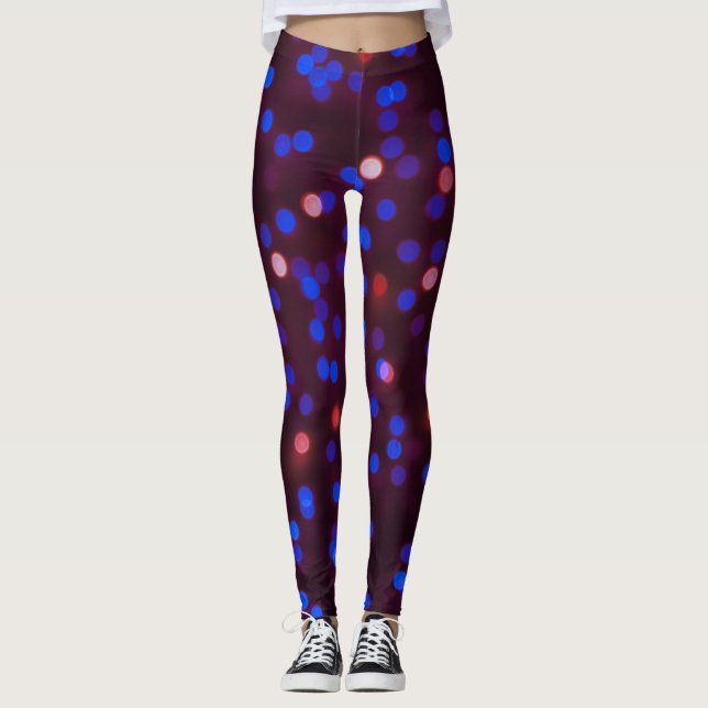 Jul ljus, suddig, festlig bakgrund. leggings (Framsida)