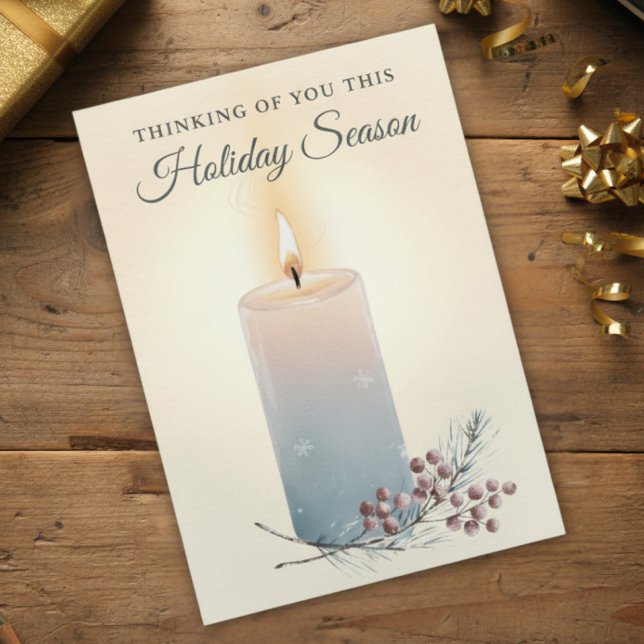 Jul Ljus Sympati Kondoleans Kort (Christmas Sympathy Condolence Card)