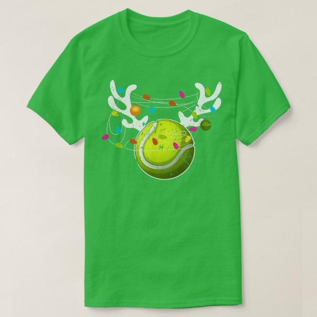 Jul Ljus Tennis Boll Funny Julafton 164 T Shirt (Design framsida)
