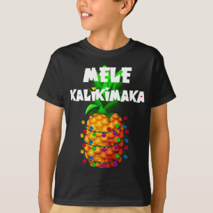 Jul Ljus Träd Pineapple Mele Kalikimaka Ha T Shirt